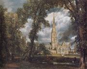John Constable Salisbury Cathedral from the Bishop's Grounds oil